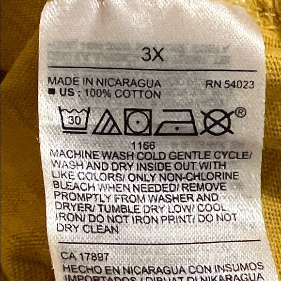 NWT Old Navy Mustard Tee with Floral Graphic size 3X - Picture 6 of 6